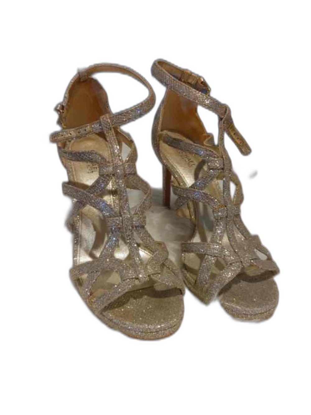 Michael Kors Silver Sparkle High Heel Shoes IN GREAT CONDITION